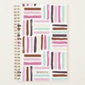 Kleurrijke penseelstreken Aangepast Planner (Voorkant)