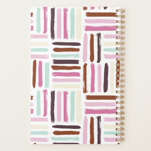 Kleurrijke penseelstreken Aangepast Planner (Achterkant)