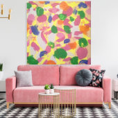 Kleurrijke penseelstreken Abstract Art Canvas Prin Afdruk (Insitu (Woonkamer))