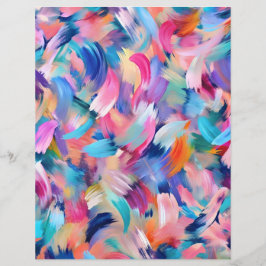 Kleurrijke penseelstreken abstract plakboek papier