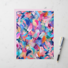 Kleurrijke penseelstreken abstract plakboek papier