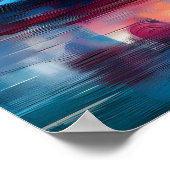 Kleurrijke penseelstreken Boeddha schilderij Poster (Hoek)