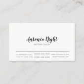 Kleurrijke penseelstreken en zwart Lijst ID450 Visitekaartje (Achterkant)