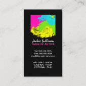 Kleurrijke penseelstreken maken artiest visitekaartje (Achterkant)