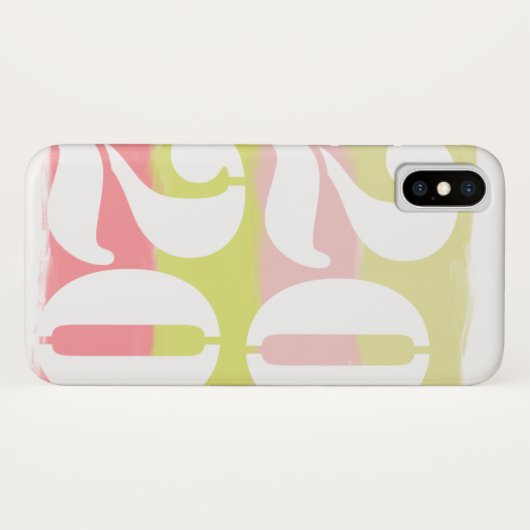 Kleurrijke penseelstreken Modern Script-veld Case-Mate iPhone Case (Achterkant (horizontaal))