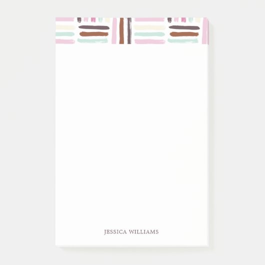 Kleurrijke penseelstreken post-it® notes (Voorkant)