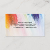 Kleurrijke penseelstreken | Uitdrukkend Visitekaartje (Achterkant)