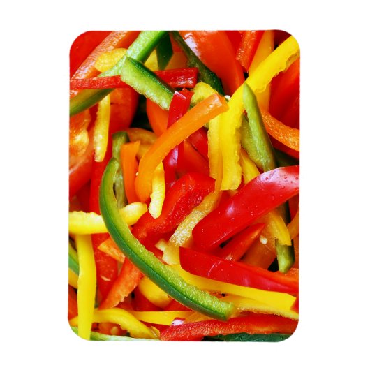 Kleurrijke peper snijdt magneet (Verticaal)