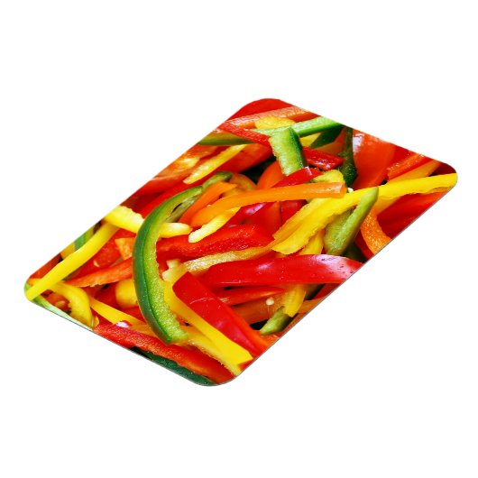 Kleurrijke peper snijdt magneet (Linkerzijde)