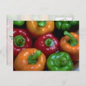 Kleurrijke pepers, close-up briefkaart (Voorkant / Achterkant)