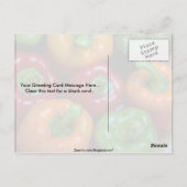 Kleurrijke pepers, close-up briefkaart (Achterkant)