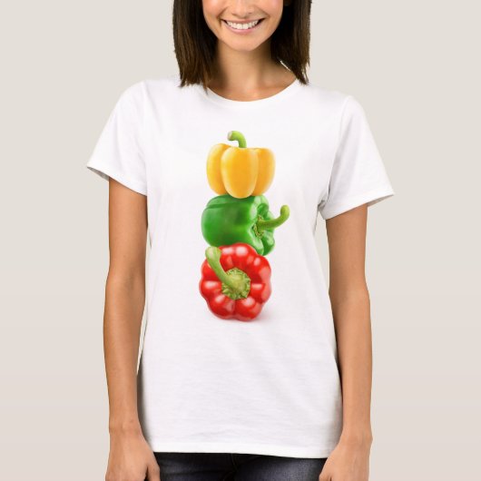 Kleurrijke pepers t-shirt (Voorkant)