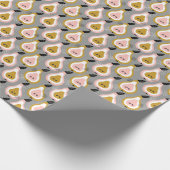 Kleurrijke peren,  motief. cadeaupapier (Hoek)