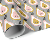 Kleurrijke peren,  motief. cadeaupapier (Rol Hoek)