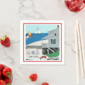 Kleurrijke perfect New England Coast Servet (Insitu)