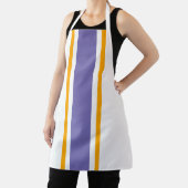 Kleurrijke periwinkle Geel-witte verticale strepen Schort (Insitu)