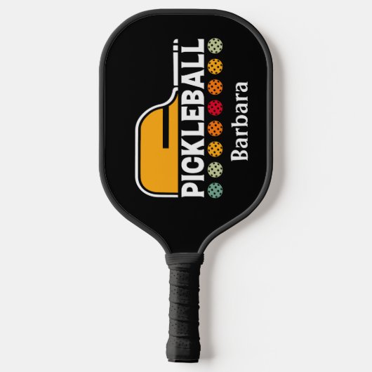 Kleurrijke personalisatie pickleball paddle (Achterkant)