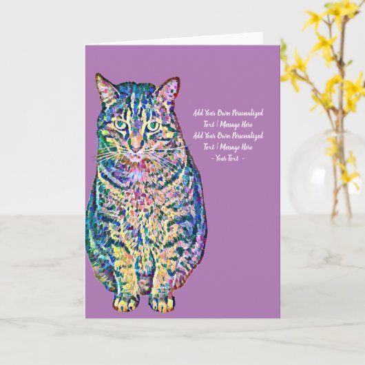 Kleurrijke, persoonlijk gepersonaliseerde tekst le kaart (Gele Bloem)