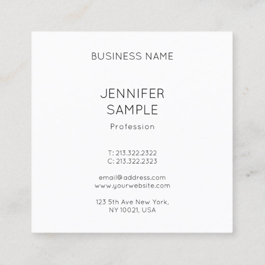 Kleurrijke persoonlijke Abstracte Sjabloon legant Vierkante Visitekaartje (Achterkant)