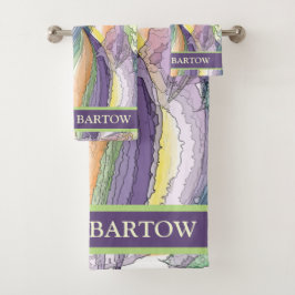 Kleurrijke persoonlijke handdoekset bad handdoek