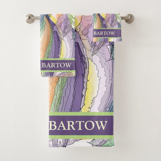 Kleurrijke persoonlijke handdoekset bad handdoek (Insitu)