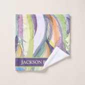 Kleurrijke persoonlijke handdoekset bad handdoek (Wasdoekje)