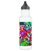 Kleurrijke persoonlijke marmerbare fluïde kunst waterfles  (Rechts)