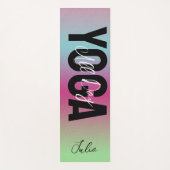 Kleurrijke Persoonlijke Naam Yoga Mat (Voorkant)