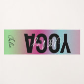 Kleurrijke Persoonlijke Naam Yoga Mat (Voorkant (horizontaal))