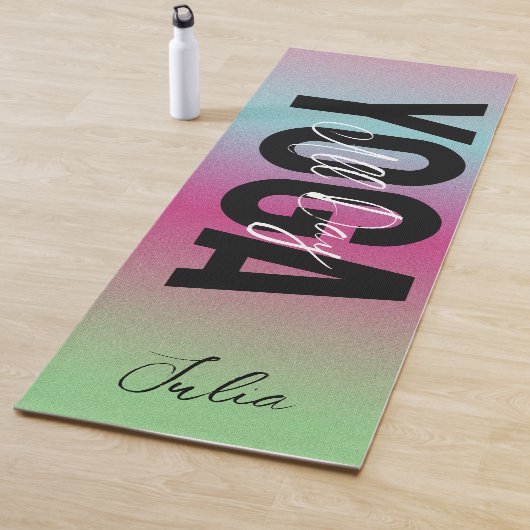 Kleurrijke Persoonlijke Naam Yoga Mat (In situ)