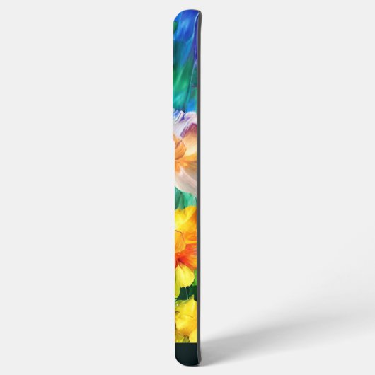 Kleurrijke persoonlijke Waterverf bloemen Kunst Samsung Galaxy Hoesje (Linkerkant)