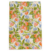 Kleurrijke perziken met bloemen medium cadeauzakje (Achterkant)