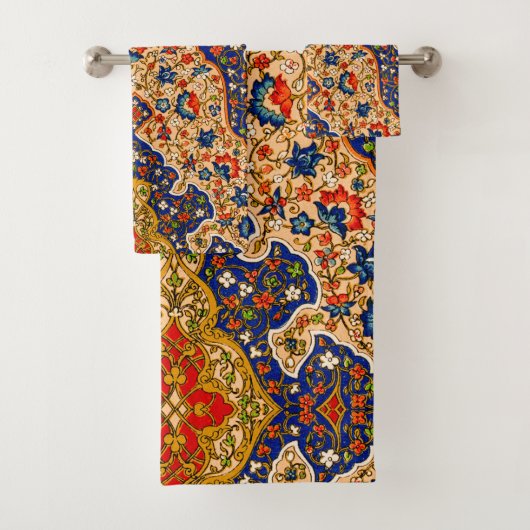 kleurrijke Perzische bloemkunst Bad Handdoek (Insitu)