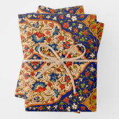 kleurrijke Perzische bloemkunst Inpakpapier Vel (In situ)