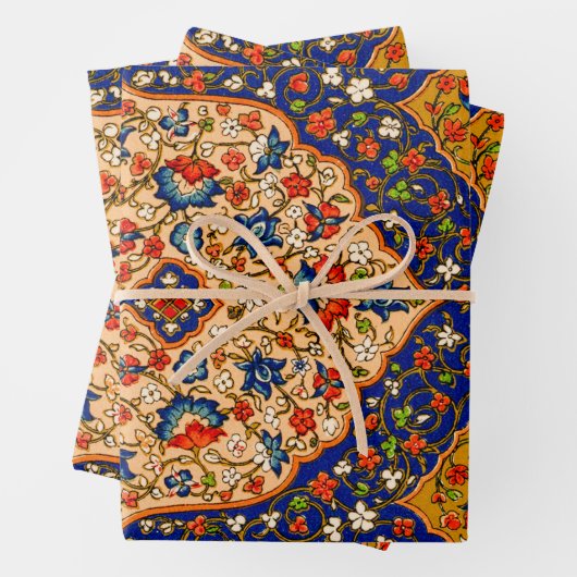  kleurrijke Perzische bloemkunst Inpakpapier Vel (In situ)