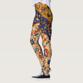 kleurrijke Perzische bloemkunst Leggings (Links)