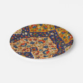 kleurrijke Perzische bloemkunst Papieren Bordje (Gekanteld)
