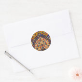  kleurrijke Perzische bloemkunst Ronde Sticker (Envelop)