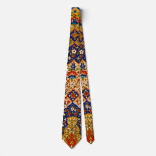  kleurrijke Perzische bloemkunst Stropdas