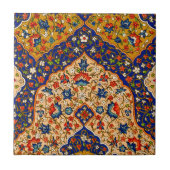  kleurrijke Perzische bloemkunst Tegeltje (Voorkant)