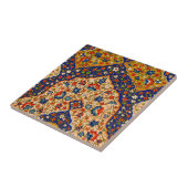  kleurrijke Perzische bloemkunst Tegeltje (Zijkant)