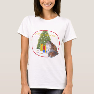 Kleurrijke Perzische Katten Kerstmis T-shirt