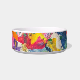 Kleurrijke Pet Bowl Esthetische Regenboog Schattig Voerbakje