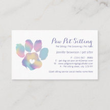 Kleurrijke Pet Sitter Grooming Paw