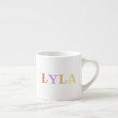 Kleurrijke Peuter/Kind Naam Mini Mok (Rechts)