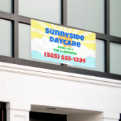 Kleurrijke peuterspeelzaal aangepaste banner (Buitenkant Gebouw)