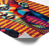 Kleurrijke Pharaoh Print, Waarde Poster Papier (Ma (Hoek)