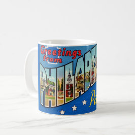 Kleurrijke Philadelphia-mok in vintage-stijl Koffiemok