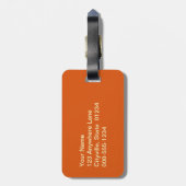 Kleurrijke Phoenix die tegen een vurige achtergron Bagagelabel (Achterkant verticaal)