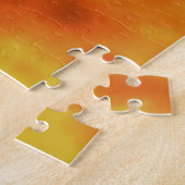 Kleurrijke Phoenix die tegen een vurige achtergron Legpuzzel (Zijkant)